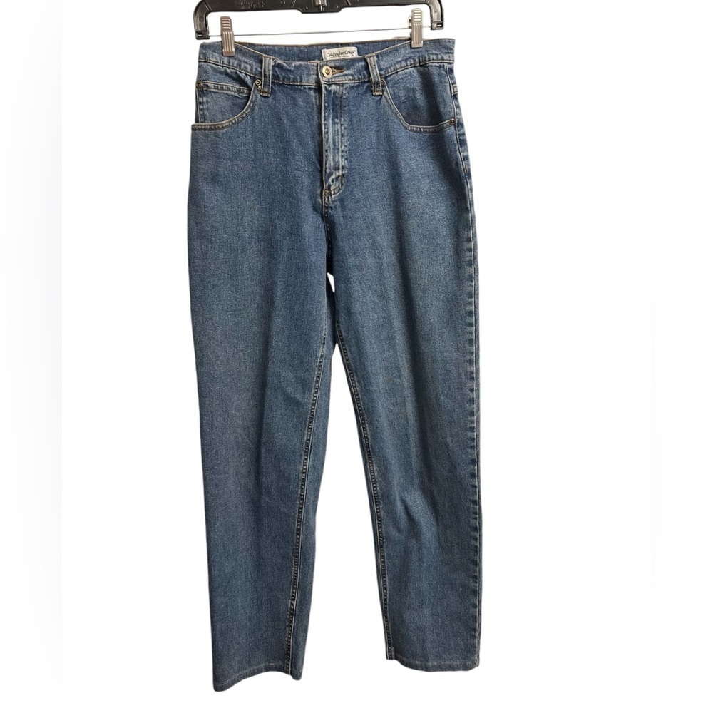 Coldwater Creek Women's High-Rise Denim Straight Leg Jeans Size 8 Mom Jeans